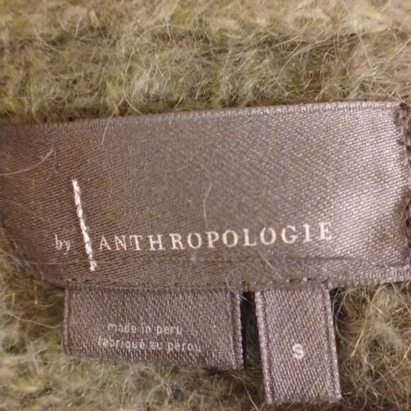 Anthropologie Alpaca & Merino Wool Two Tone Green Cardigan Size S. - Picture 12 of 14